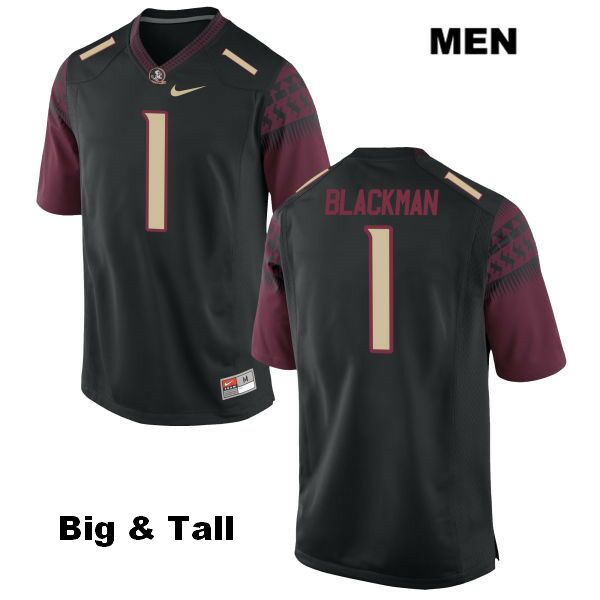 Men's NCAA Nike Florida State Seminoles #1 James Blackman College Big & Tall Black Stitched Authentic Football Jersey RPX4069WT